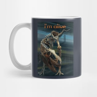 Dinosaur skeleton. T-rex Mug